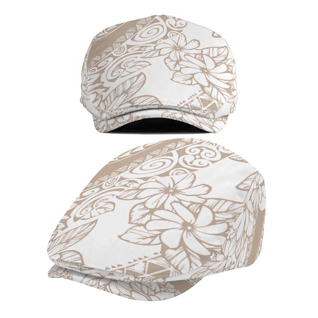 Polynesia Jeff Hat Polynesian Tropical Flowers Beige Pastel Vibes - Polynesian Pride