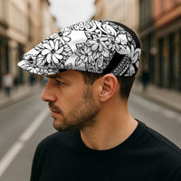 Polynesia Jeff Hat Polynesian Tropical Flowers Black Pastel Vibes - Polynesian Pride