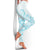 Polynesia Leggings Plumeria Turquoise Curves