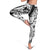 Polynesia Leggings Polynesian Tropical Flowers Black Pastel Vibes - Polynesian Pride