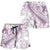 Polynesia Shorts for Women Polynesian Tropical Flowers Purple Pastel Vibes - Polynesian Pride