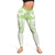 Polynesian Pattern With Plumeria Flowers Leggings Lime Green - Polynesian Pride