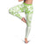 Polynesian Pattern With Plumeria Flowers Leggings Lime Green - Polynesian Pride