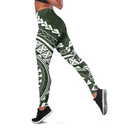 Polynesian Pride Leggings Turtle Hibiscus Luxury Style - Sage - Polynesian Pride