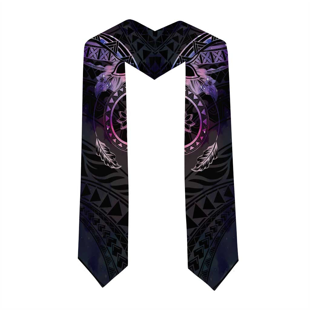 Polynesian Sunset Plumeria Graduation Stole Galaxy Polynesian Tattoo LT05 - Polynesian Pride