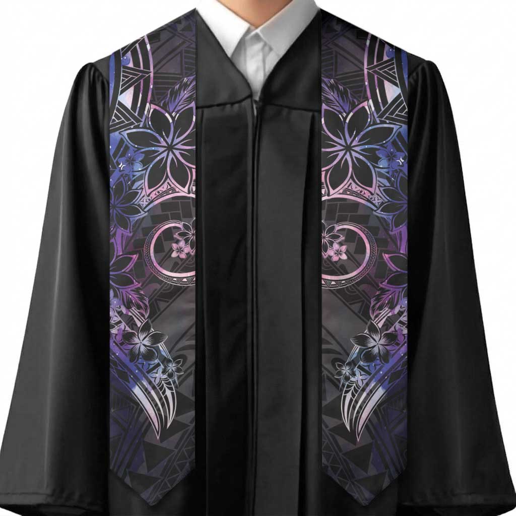 Polynesian Sunset Plumeria Graduation Stole Galaxy Polynesian Tattoo LT05 - Polynesian Pride