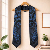 Polynesian Sunset Plumeria Graduation Stole Navy Polynesian Tattoo LT05 One Size Navy - Polynesian Pride