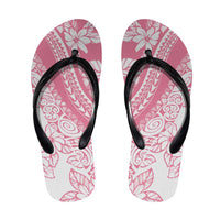 Polynesian Tiare Flower Pink Pastel Flip Flops