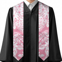 Polynesian Tiare Flower Pink Pastel Graduation Stole