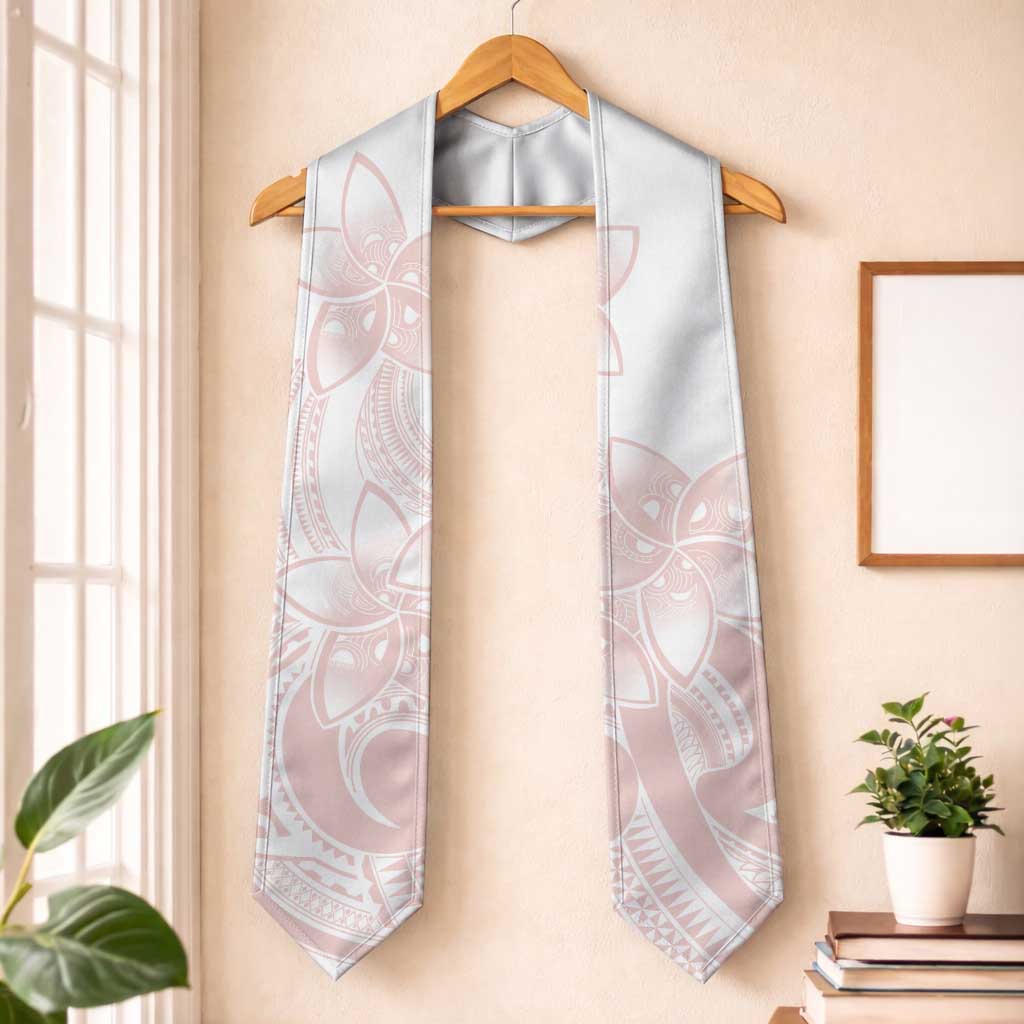 Polynesian Tribal Plumeria Lotu Tamaiti Graduation Stole Pastel Blush - Polynesian Pride