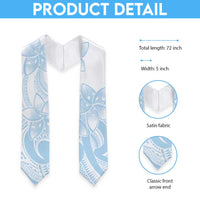 Polynesian Tribal Plumeria Lotu Tamaiti Graduation Stole Pastel Sky Blue - Polynesian Pride