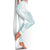 Polynesian Tribal Plumeria Lotu Tamaiti Leggings Pastel Cyan - Polynesian Pride