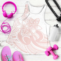 Polynesian Tribal Plumeria Lotu Tamaiti Women Racerback Tank Pastel Blush - Polynesian Pride
