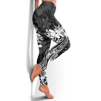 Polynesian Women's Day Leggings Plumeria Passion - Black LT7