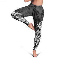 Polynesian Women's Day Leggings Plumeria Passion - Black LT7