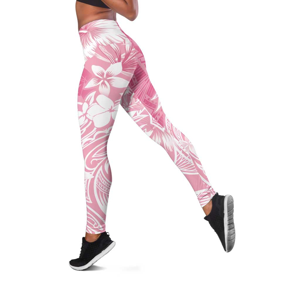 Polynesian Women's Day Leggings Plumeria Passion - Pink LT07