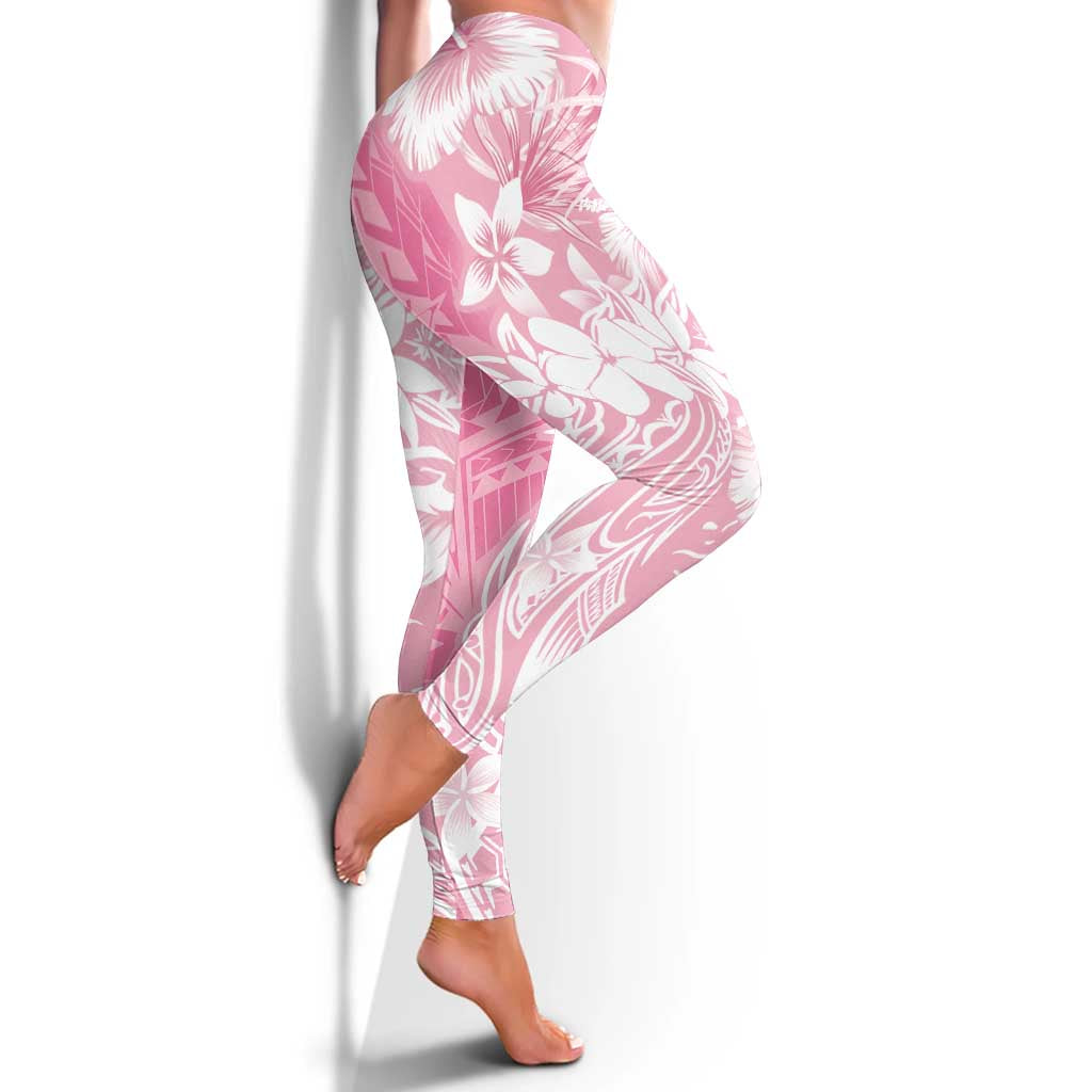 Polynesian Women's Day Leggings Plumeria Passion - Pink LT7