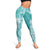 Polynesian Women's Day Leggings Plumeria Passion - Teal LT07