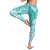 Polynesian Women's Day Leggings Plumeria Passion - Teal LT07