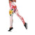 Polynesian Women's Day Wahine Leggings Plumeria Marble Glaze - Pink LT07