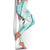 Polynesian Women's Day Wahine Leggings Plumeria Marble Glaze - Teal LT07