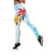 Polynesian Women's Day Wahine Leggings Plumeria Marble Glaze - Turquoise LT07