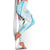 Polynesian Women's Day Wahine Leggings Plumeria Marble Glaze - Turquoise LT07