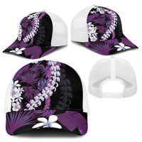 Poni Aloha Hawaii Lei Baseball Net Cap Tropical Flowers Elegant Vibe - Polynesian Pride
