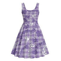 Poni Aloha Hawaii Midi Dress Plumeria Lei With Palaka Motif - Polynesian Pride