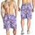 Poni Aloha Hawaii Shorts for Men Plumeria Lei With Palaka Motif - Polynesian Pride