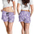 Poni Aloha Hawaii Shorts for Women Plumeria Lei With Palaka Motif - Polynesian Pride