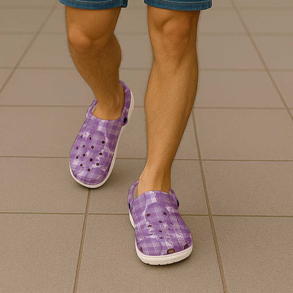Poni Hawaii Breadfruit Palaka Motifs Clogs Shoes