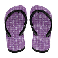 Poni Hawaii Breadfruit Palaka Motifs Flip Flops