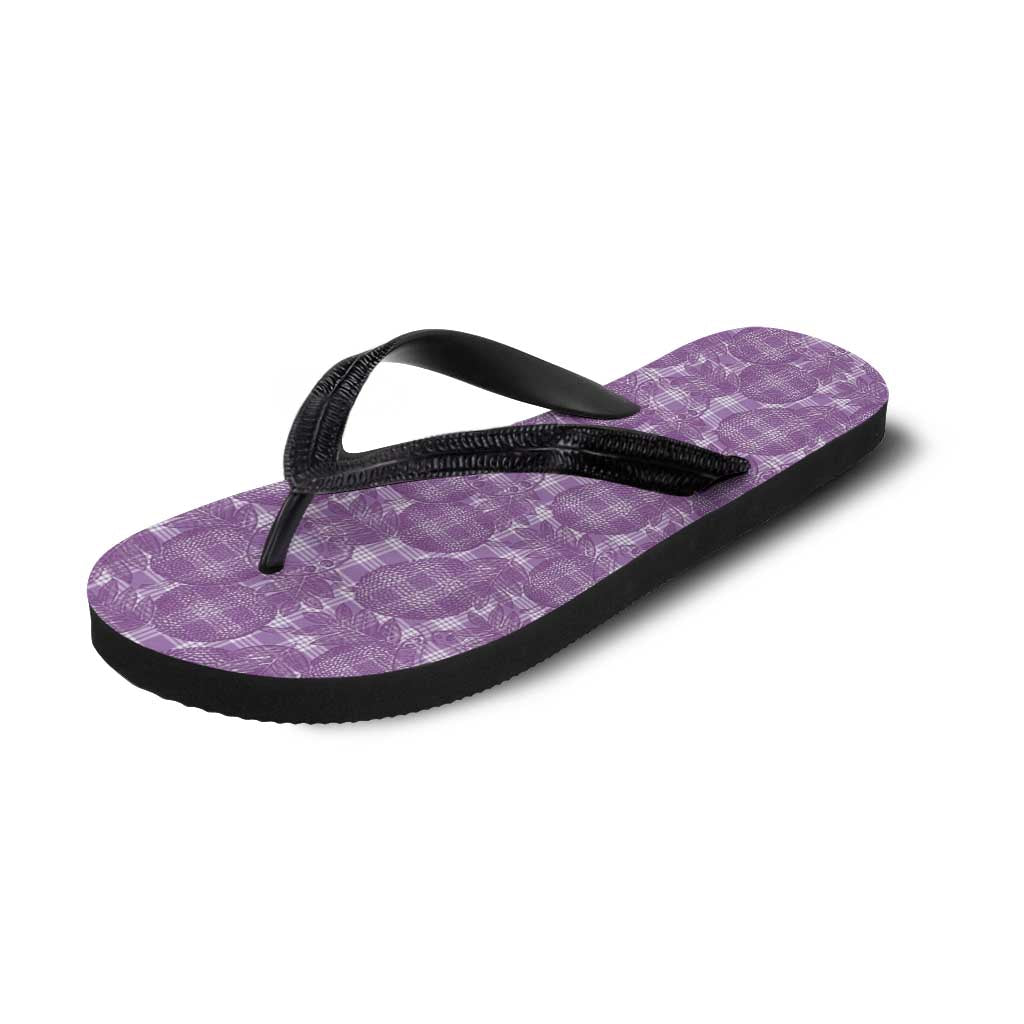 Poni Hawaii Breadfruit Palaka Motifs Flip Flops
