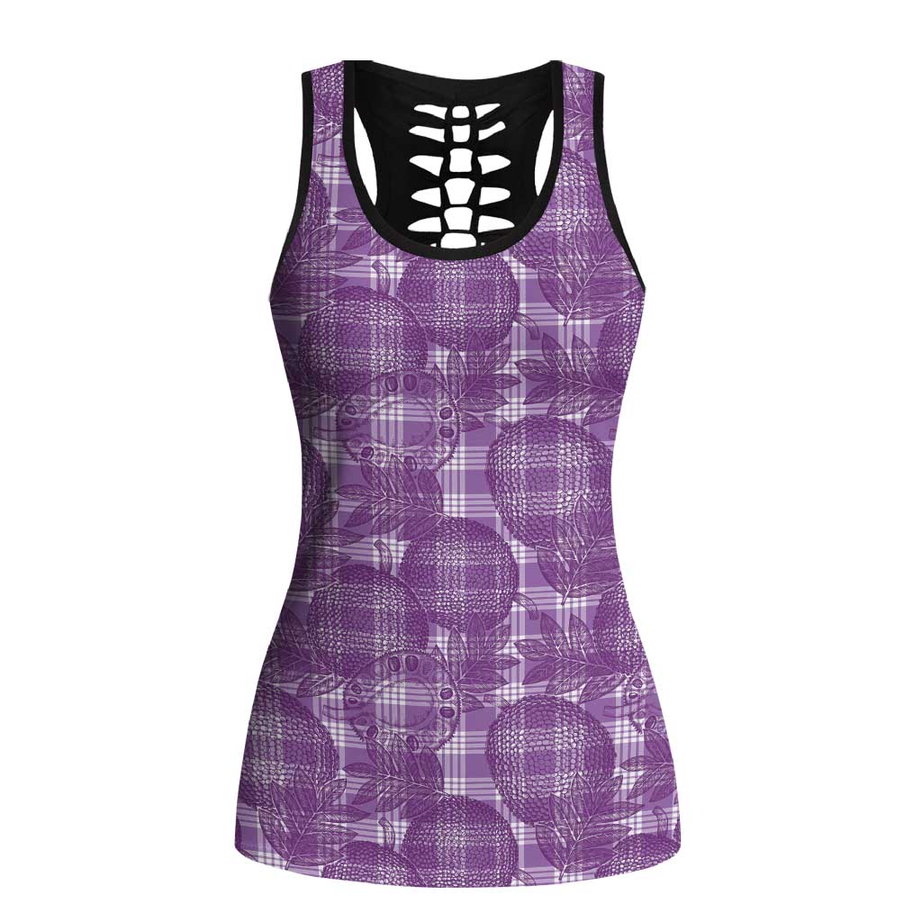 Poni Hawaii Breadfruit Palaka Motifs Hollow Tank Top