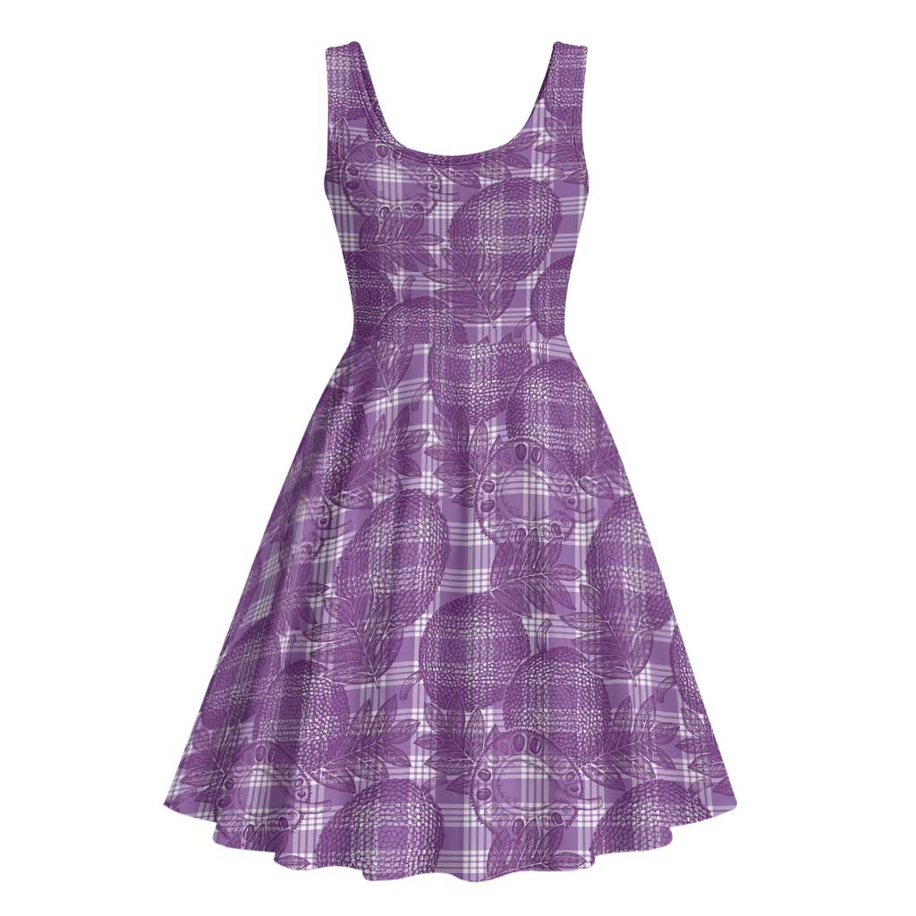 Poni Hawaii Breadfruit Palaka Motifs Midi Dress