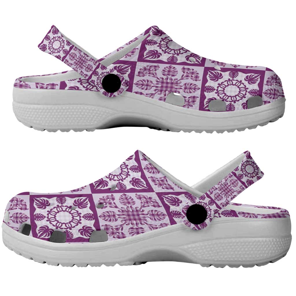 Poni Palaka Quilt Hawaii Clogs Shoes Hawaiian Tropical Monstera Sea Turtle LT14 - Polynesian Pride