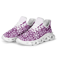 Poni Palaka Quilt Hawaii Clunky Sneakers Hawaiian Tropical Monstera Sea Turtle LT14 - Polynesian Pride