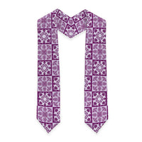 Poni Palaka Quilt Hawaii Graduation Stole Hawaiian Tropical Monstera Sea Turtle LT14 - Polynesian Pride