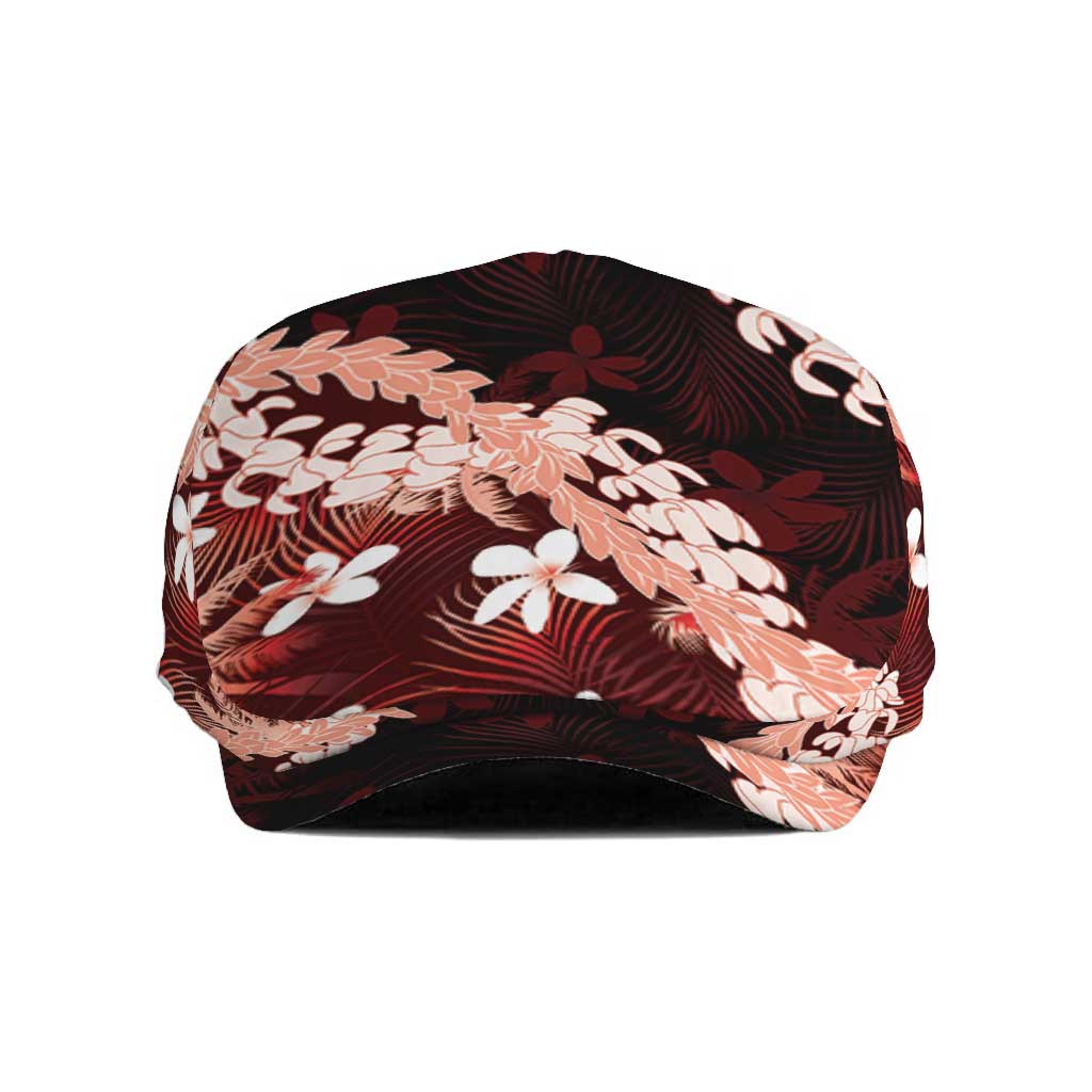 Puakenikeni Maile Lei Jeff Hat Frangipani Red Tropical Leaves