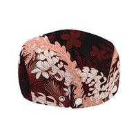 Puakenikeni Maile Lei Jeff Hat Frangipani Red Tropical Leaves LT01 - Polynesian Pride