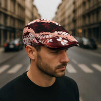 Puakenikeni Maile Lei Jeff Hat Frangipani Red Tropical Leaves LT01 - Polynesian Pride