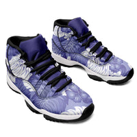 Purple Aloha Hawaii Sneakers J11 Monstera Hibiscus Plumeria Seamless Vibes LT14 - Polynesian Pride