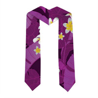 Purple Banana Leaf Hawaii Graduation Stole Lau Maia Plumeria Tropical Summer Vibes