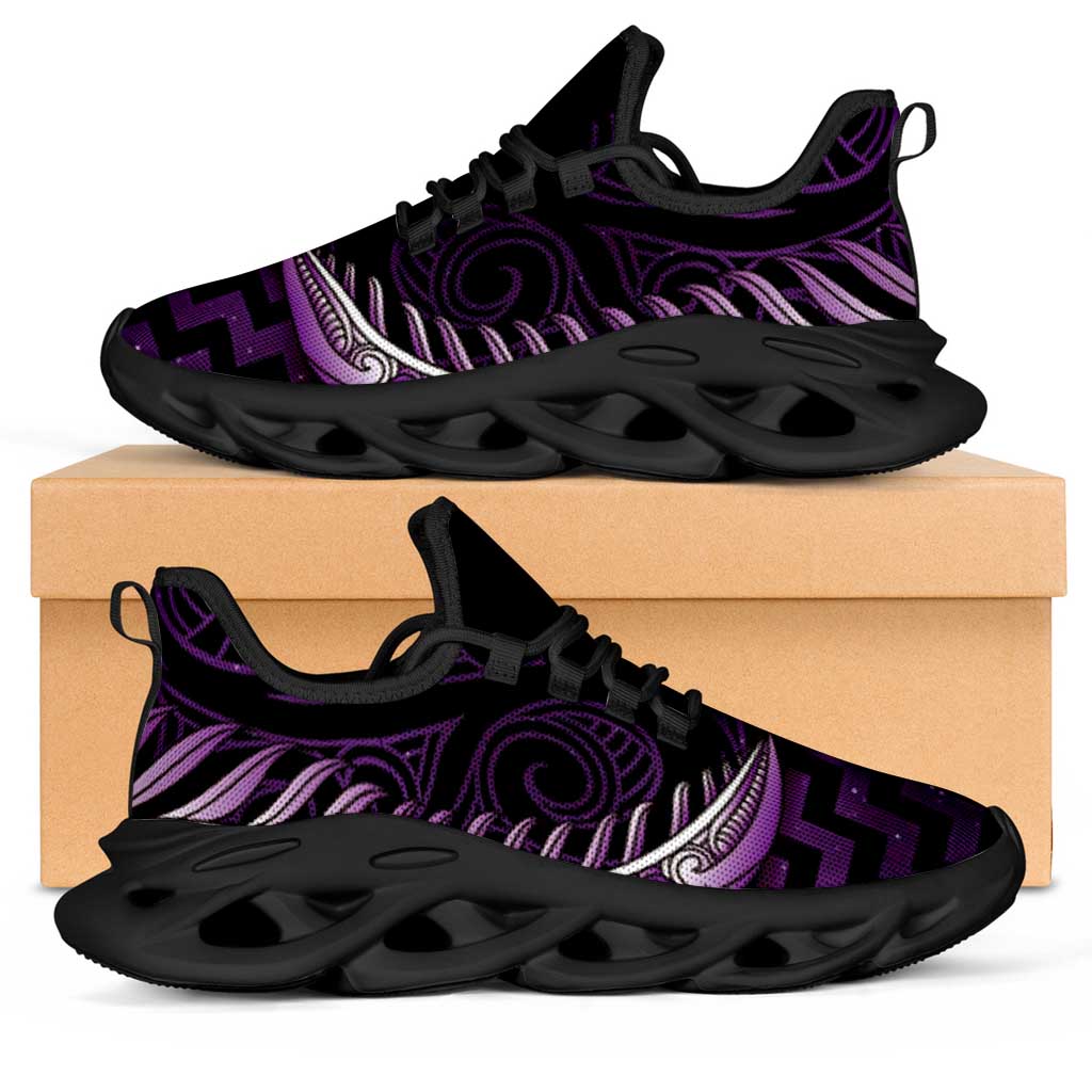 Purple Matariki New Zealand Clunky Sneakers Maori Poutama Galaxy Vibes