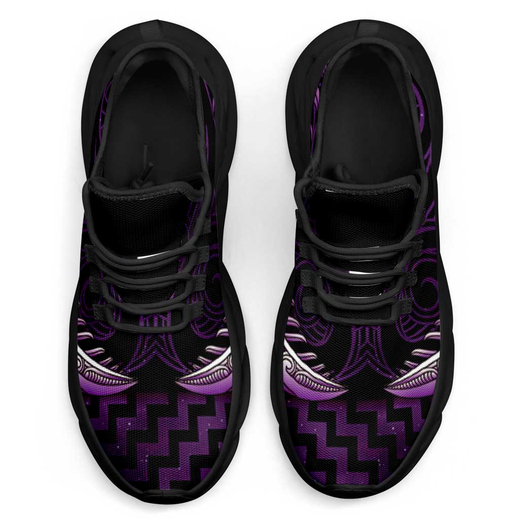 Purple Matariki New Zealand Clunky Sneakers Maori Poutama Galaxy Vibes