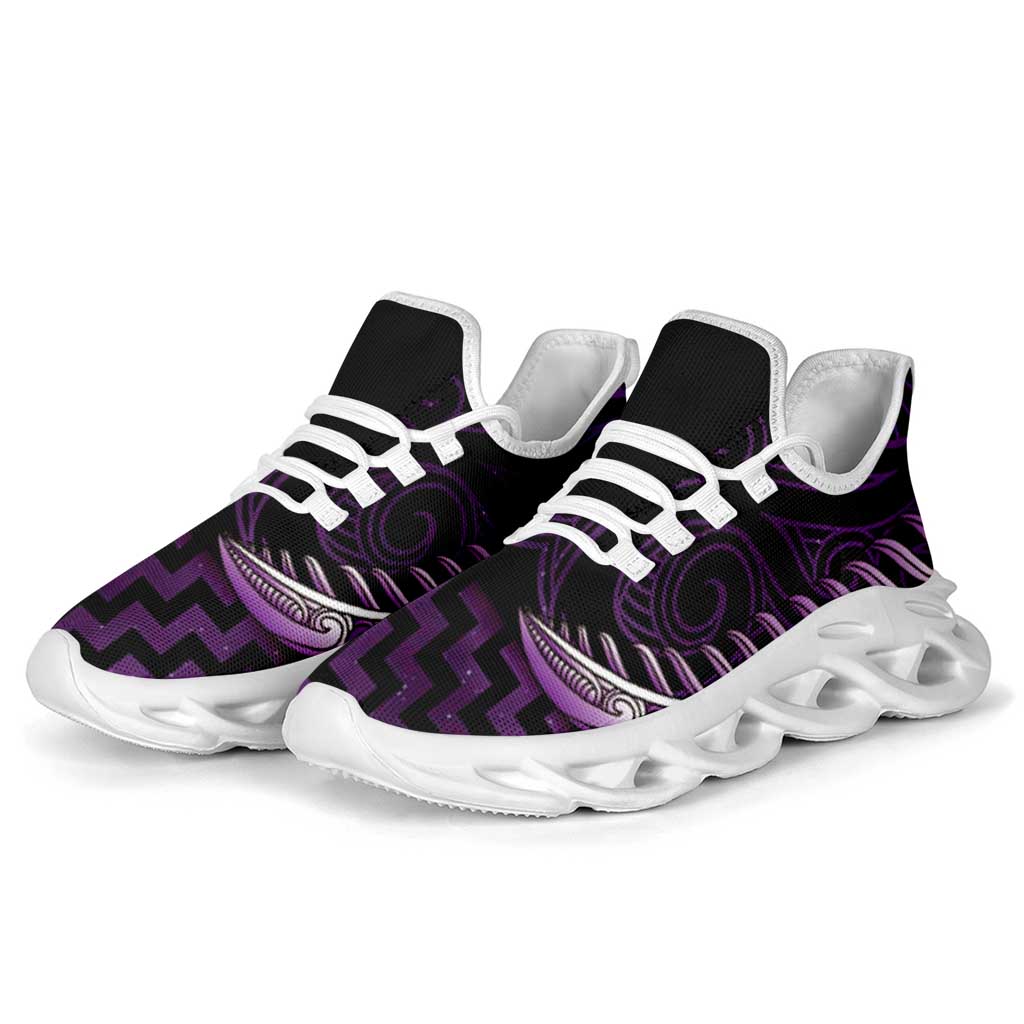 Purple Matariki New Zealand Clunky Sneakers Maori Poutama Galaxy Vibes