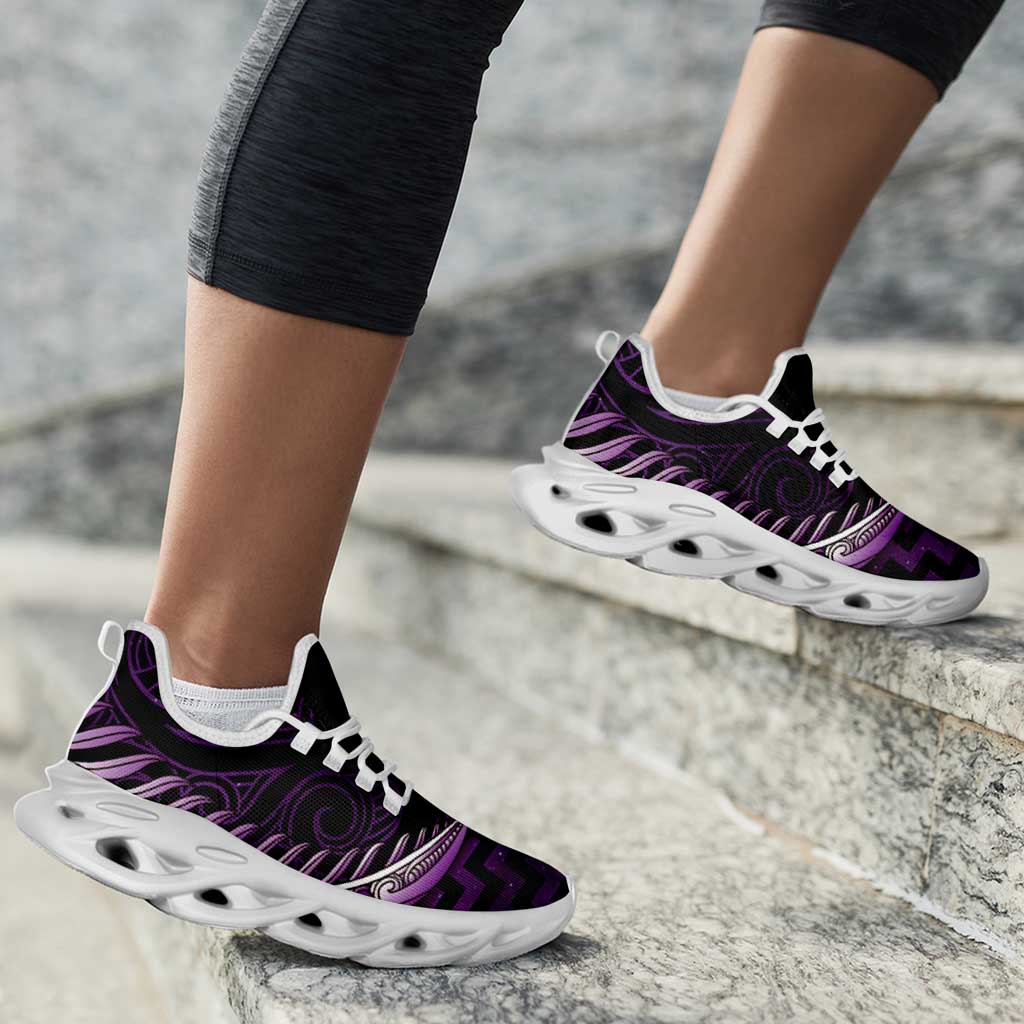 Purple Matariki New Zealand Clunky Sneakers Maori Poutama Galaxy Vibes