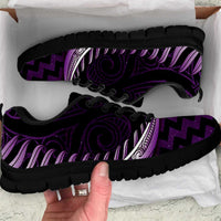 Purple Matariki New Zealand Sneakers Maori Poutama Galaxy Vibes