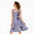 Purple Palaka Crane and Flowers Midi Dress Japan Heritage Spirit - Polynesian Pride